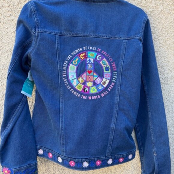 WOMENS LEE RIDER EMBROIDERED DENIM JACKET - Picture 3 of 8